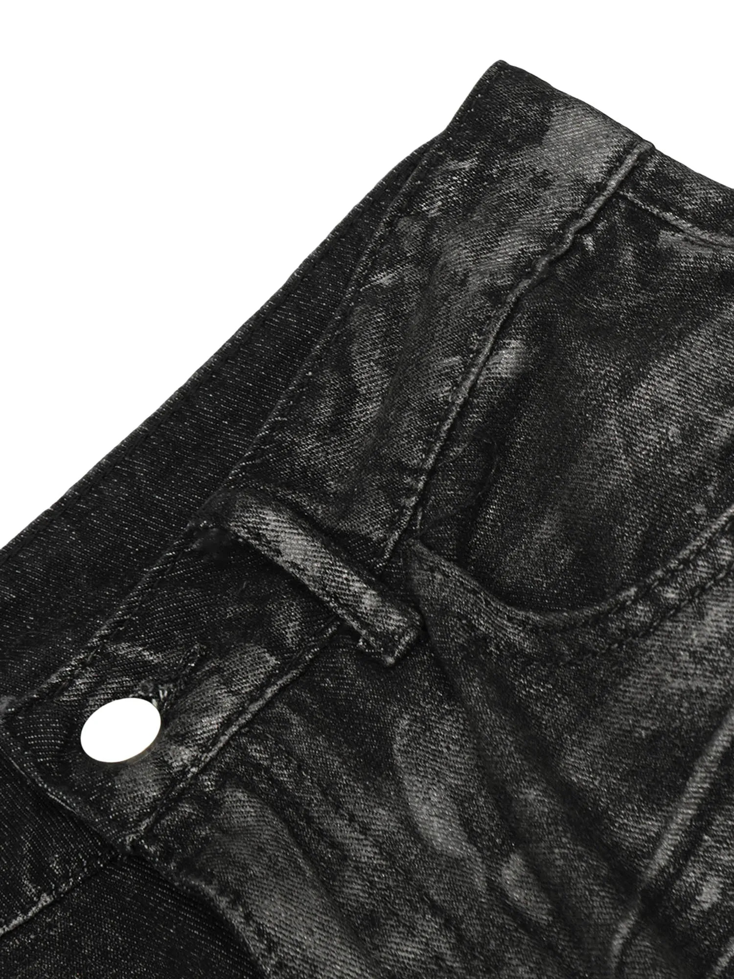 Sneakerhill Heavy Washed Ink Splash Graffiti Hip-Hop Jeans