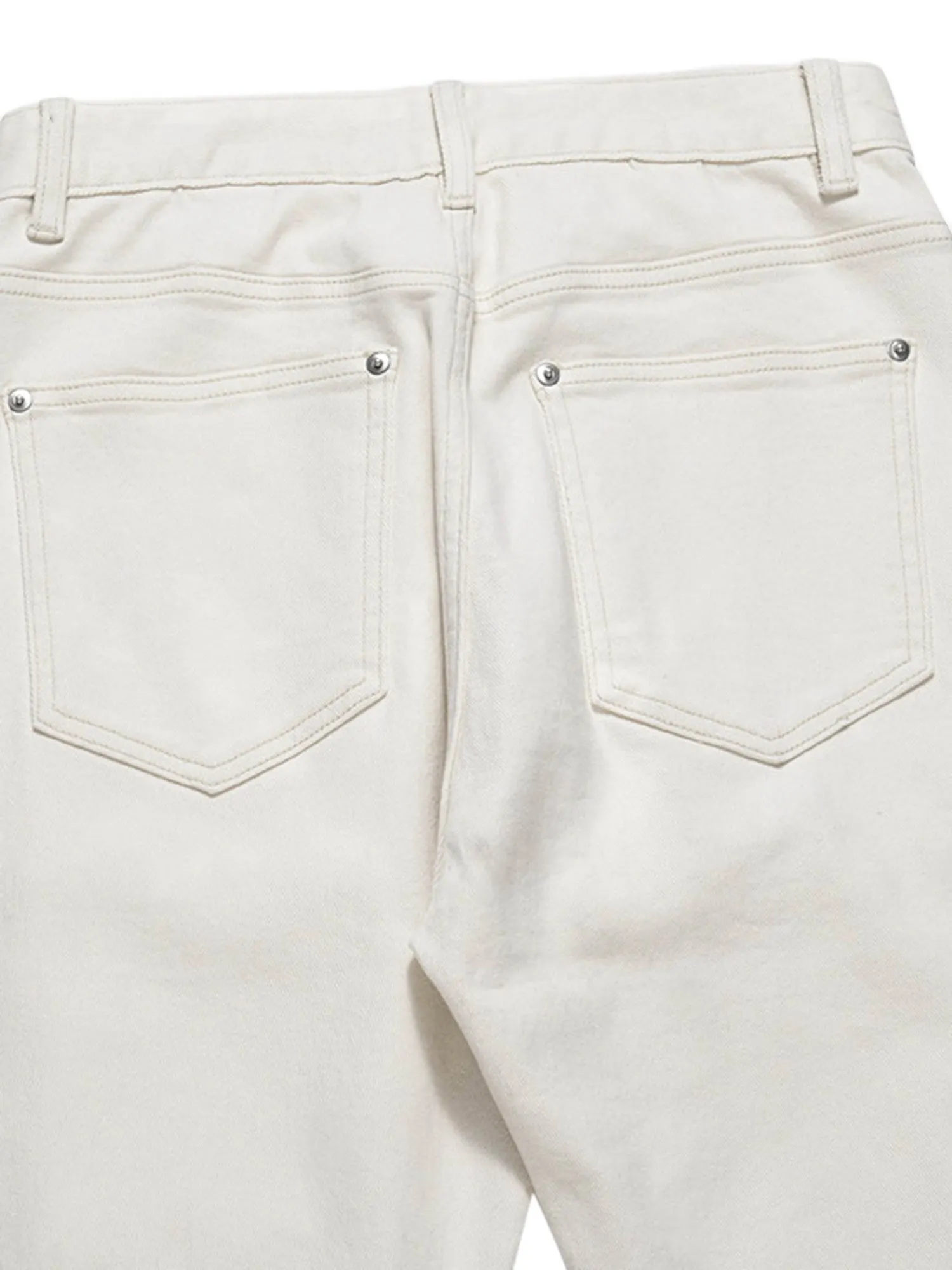 Sneakerhill High Street Zipper Patchwork Pocket Denim Pants