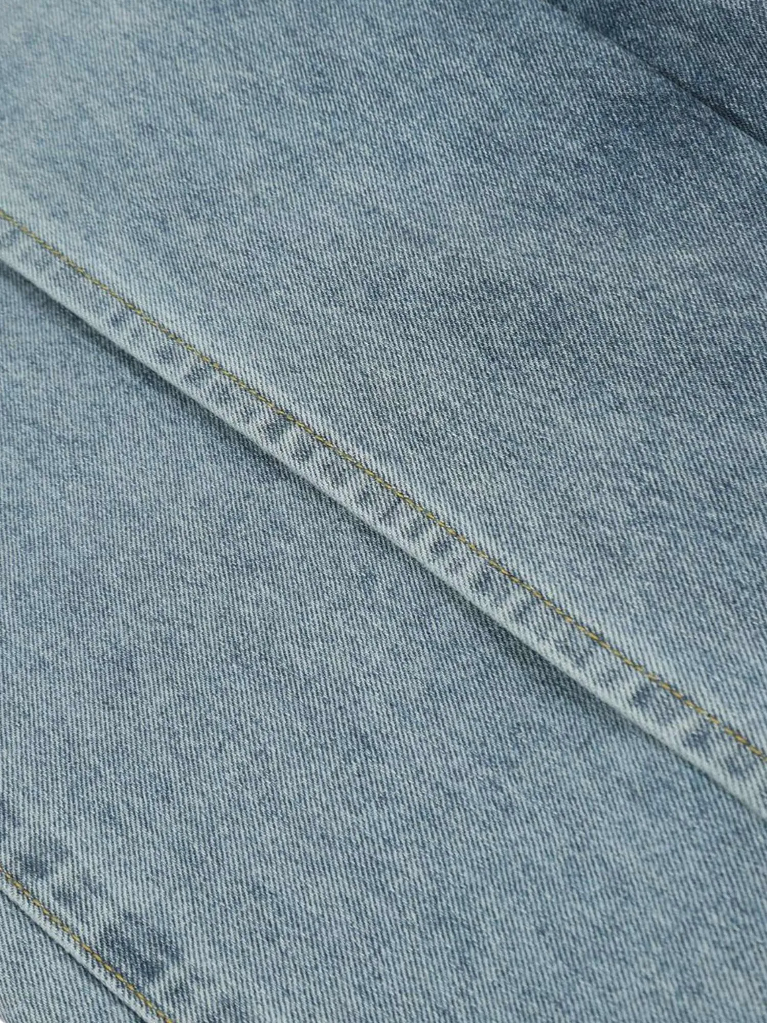 Sneakerhill Reverse Design Patchwork Washed Jeans - 2189