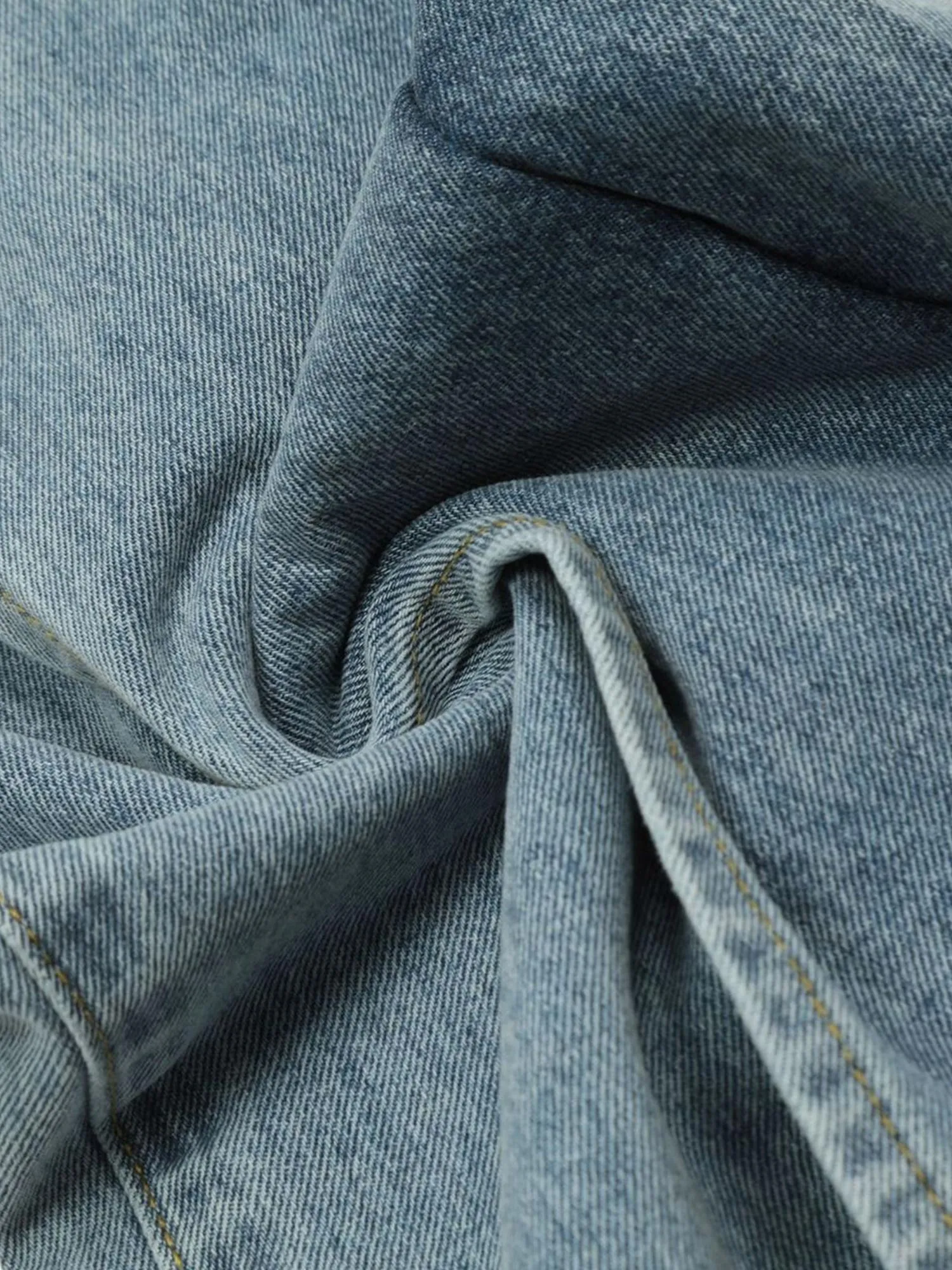 Sneakerhill Reverse Design Patchwork Washed Jeans - 2189