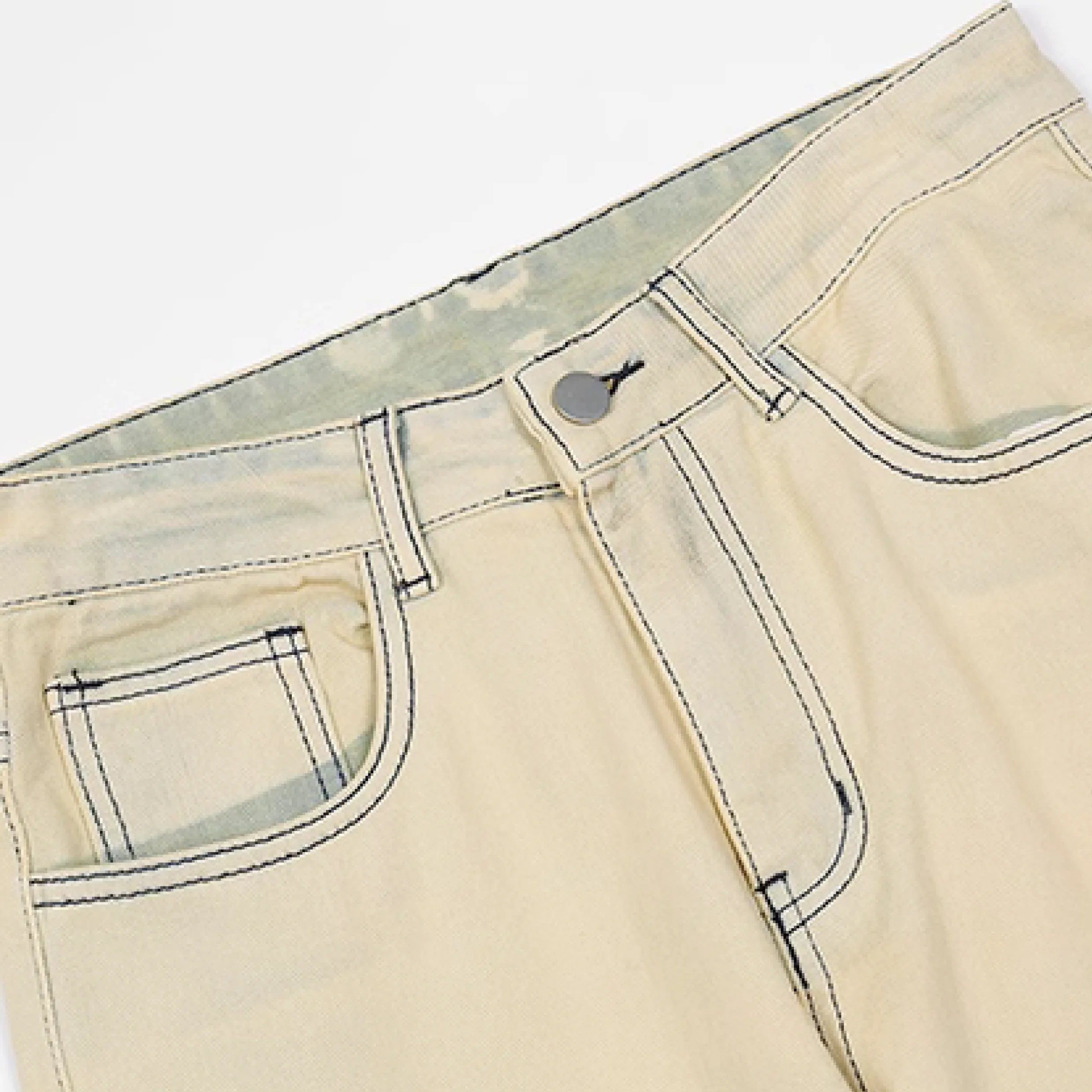 Splashed Ink Ripped Jeans