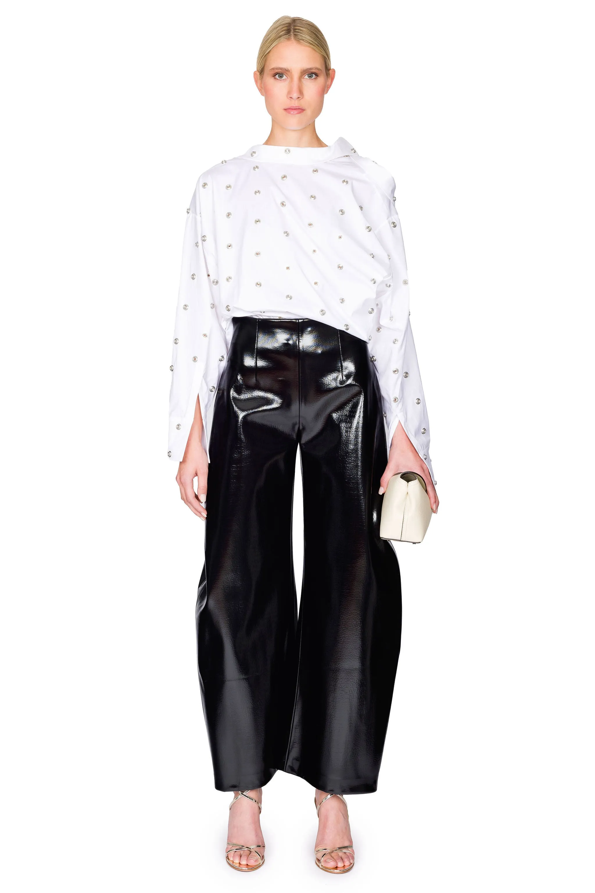 Studded Double Collar Shirt
