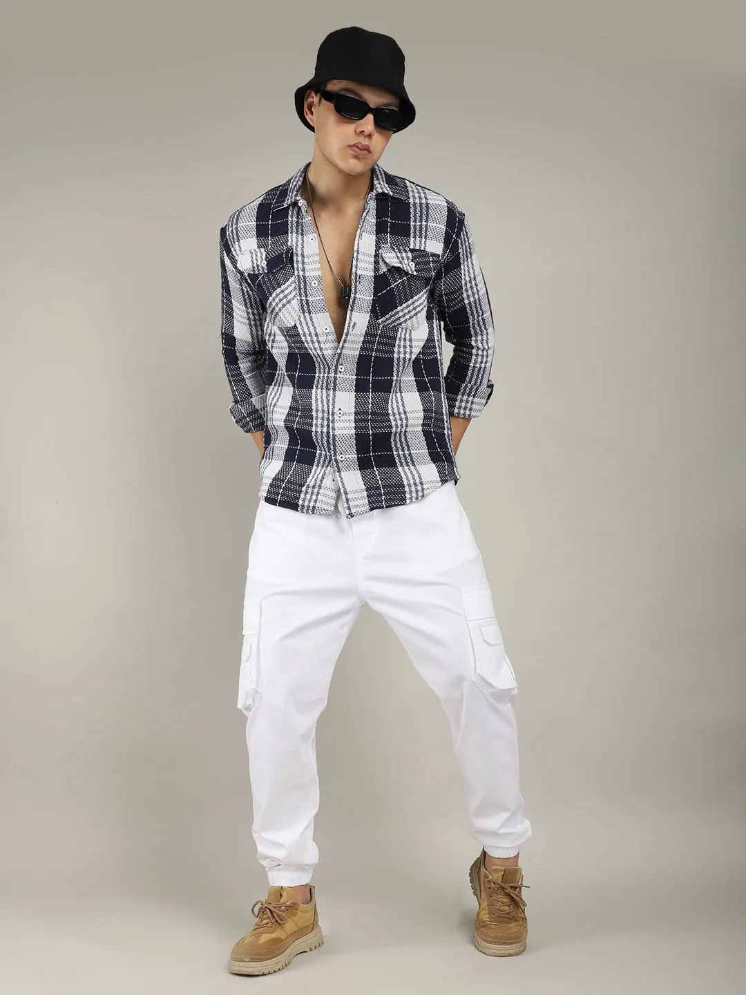 Terminator Air White Jogger Fit Denim Cargo