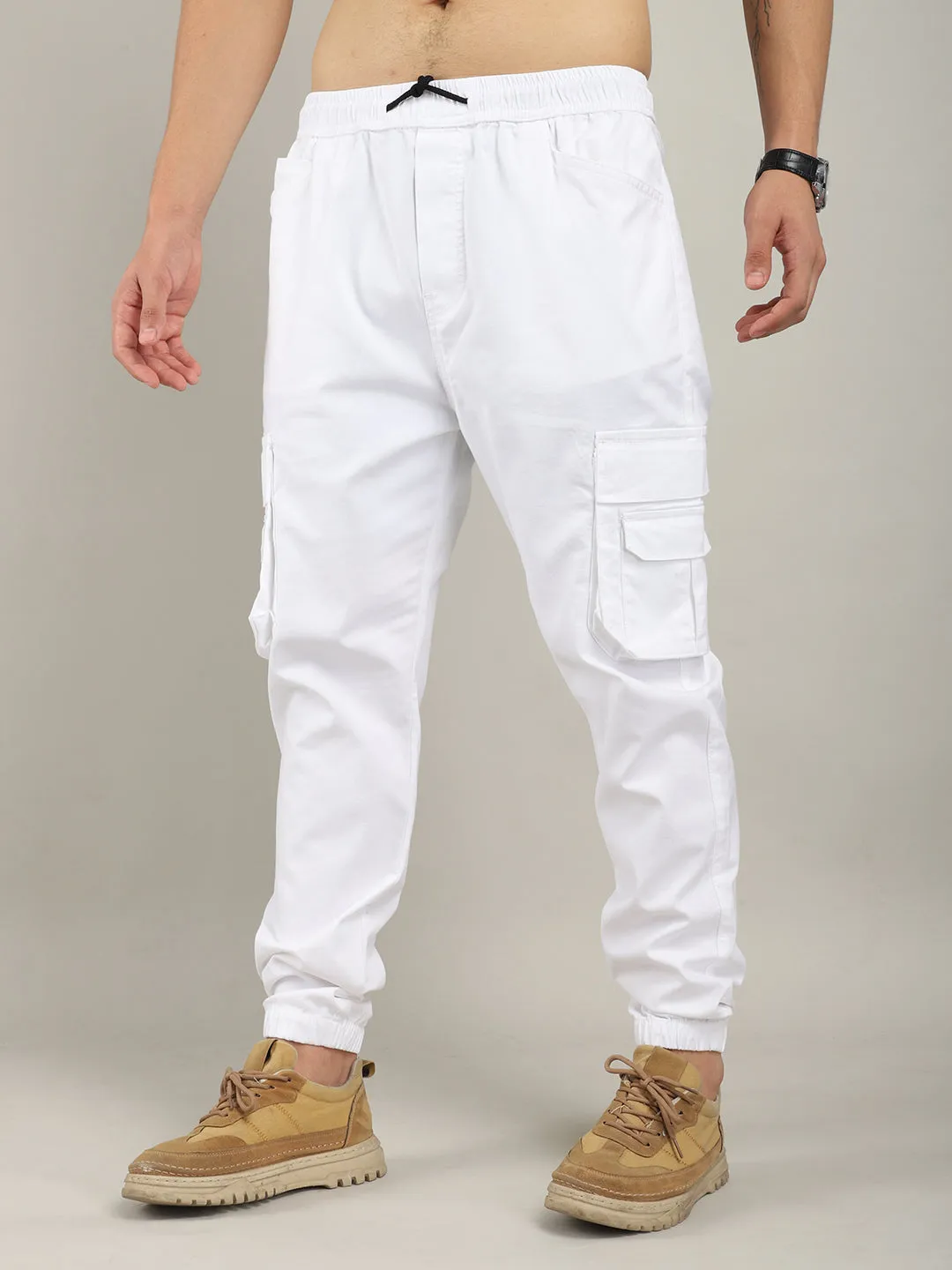Terminator Air White Jogger Fit Denim Cargo