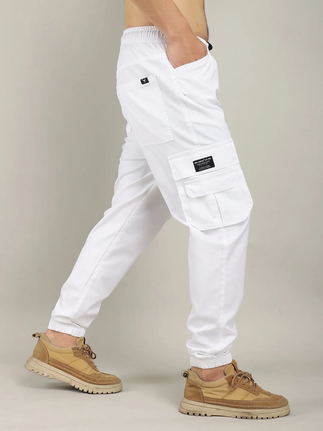 Terminator Air White Jogger Fit Denim Cargo