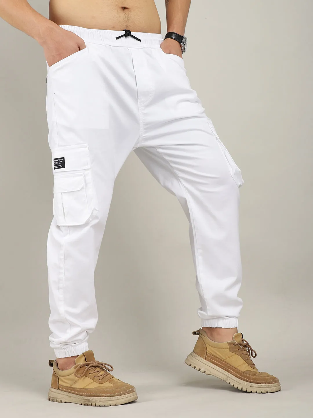 Terminator Air White Jogger Fit Denim Cargo