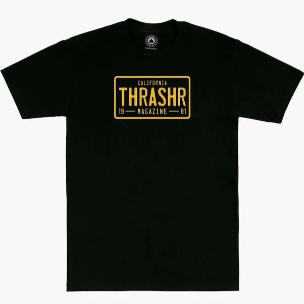 Thrasher T-Shirt Skate License Plate black