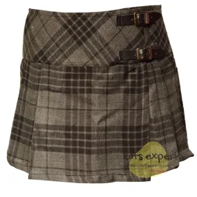 Women's Grey Highlander Tartan Kilts